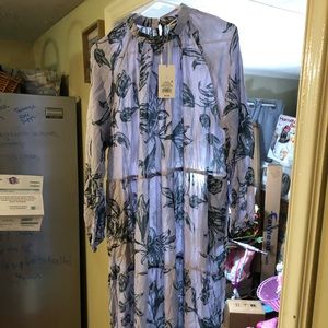 Women’s A New Day Long Sleeve Med/Large Light Purple and Black Dress